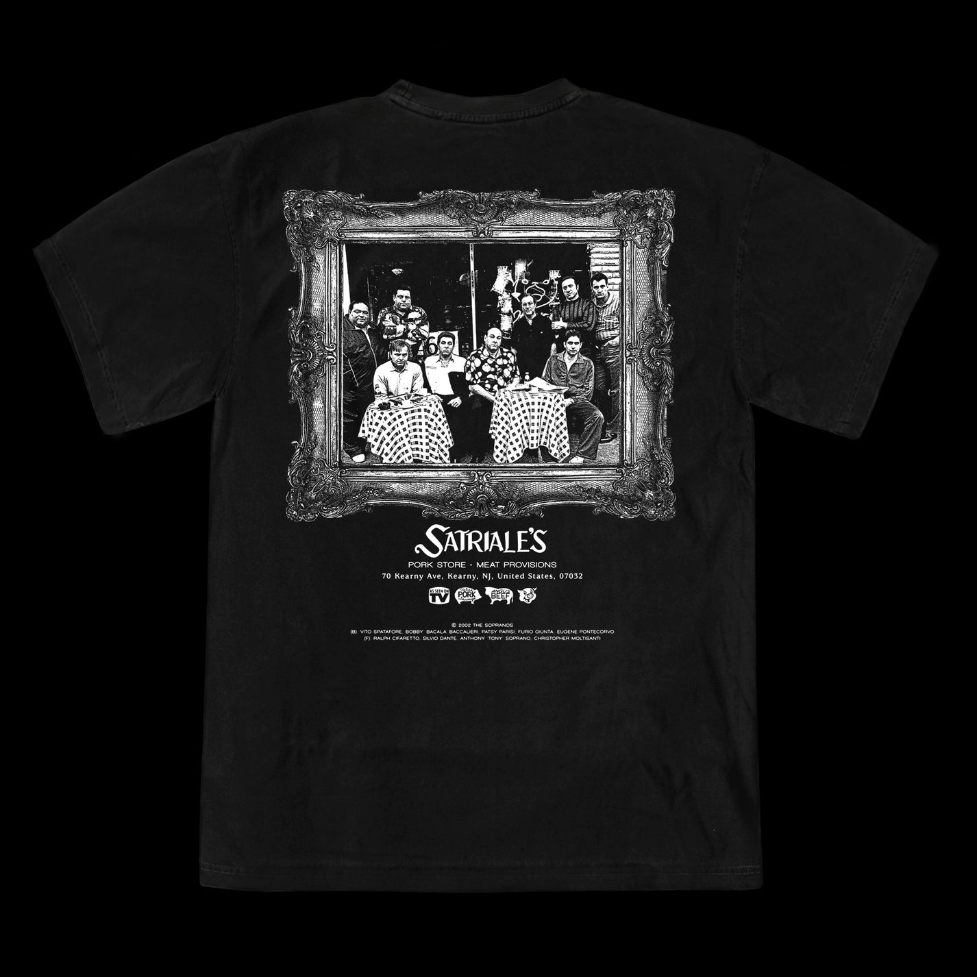 Satriale's Pork Store S/S T-Shirt Black – Hollow Bones Studio